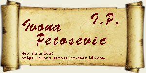 Ivona Petošević vizit kartica
